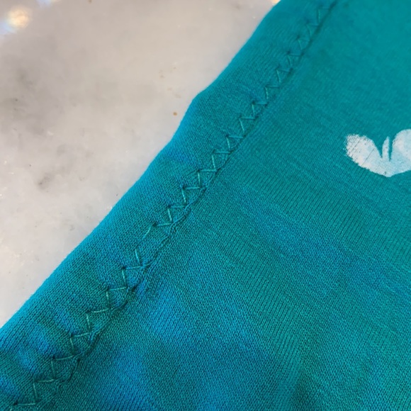 Infinity scarf/ white vines on teal - Picture 5 of 5